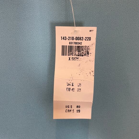 Abercrombie & Fitch Pastel Blue Slit Midi Skirt Minimalist Cleangirl NWT XS - Picture 4 of 8